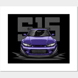 Silvia S15 Face (Midnight Purple) Posters and Art